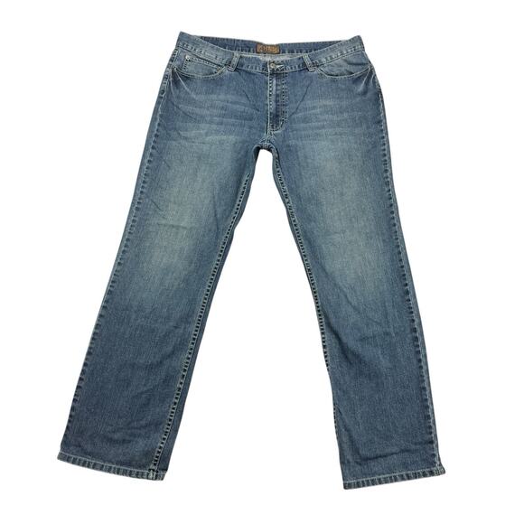Blue Pronto Uomo Jeans Mens 38 X 32 Blue Denim Straight Leg Medium Wash - Picture 1 of 12